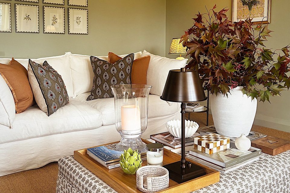 Customer house with habitat products within their living room.